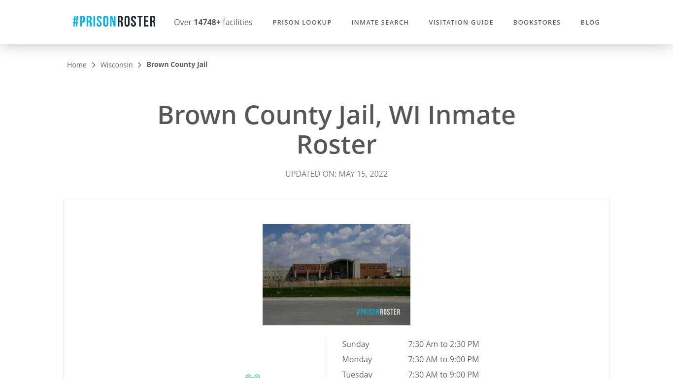 Brown County Jail, WI Inmate Roster - Inmate Locator